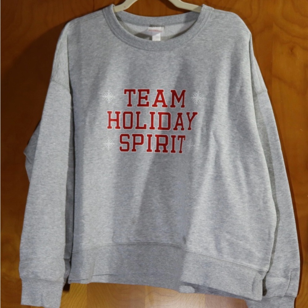 Wondershop gray holiday sweatshirt, size 1X or 4X